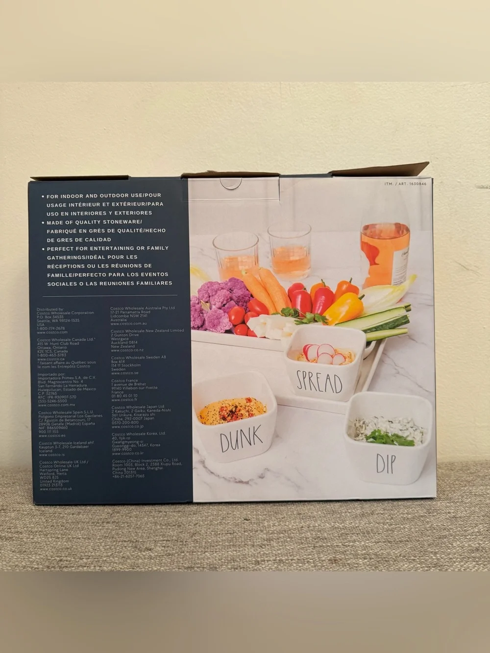 Rae Dunn 5-Piece Serving Set Spread, Dip, Dunk Serve Like New